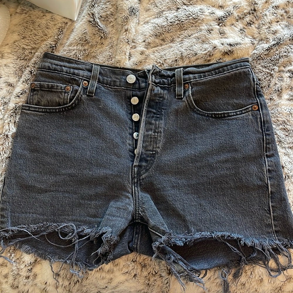 Levi’s distressed shorts